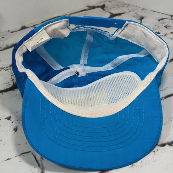 Vintage Camel Trucker Hat Mens Snapback Neon Blue Ball Cap Camel Joe - Picture 7 of 8